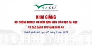 Khai giảng bồi dưỡng nghiệp vụ kiểm định viên giáo dục đại học và cao đẳng sư phạm Khóa 48 – Lớp 2 tại Huế